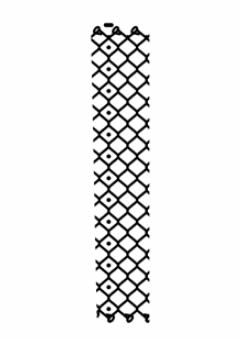 A drawing of diamond count of chain link fabric.