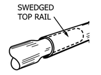The drawing of swedged top rail for chain link fence.